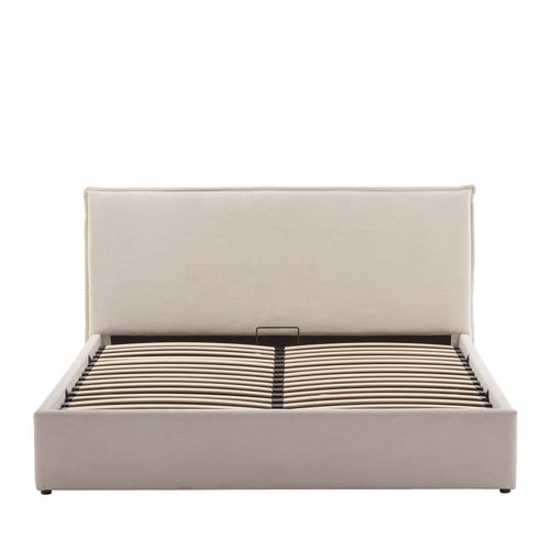 Lit Coffre En Velours Côtelé 160x200cm