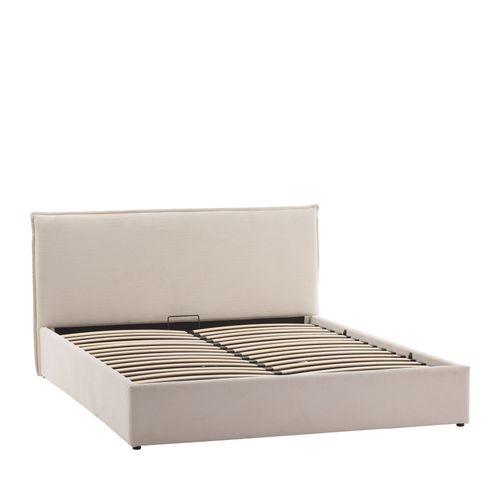 Lit Coffre En Velours Côtelé 160x200cm