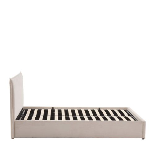 Lit Coffre En Velours Côtelé 160x200cm