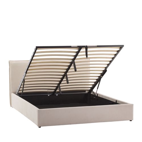 Lit Coffre En Velours Côtelé 160x200cm