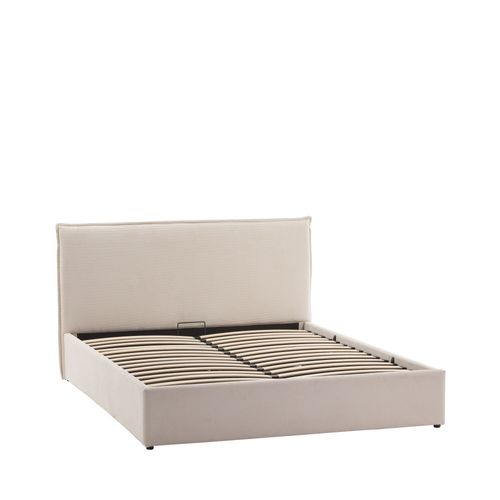 Lit Coffre En Velours Côtelé 140x190cm