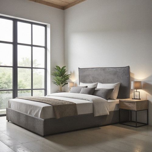 Lit Coffre En Velours Côtelé 180x200cm