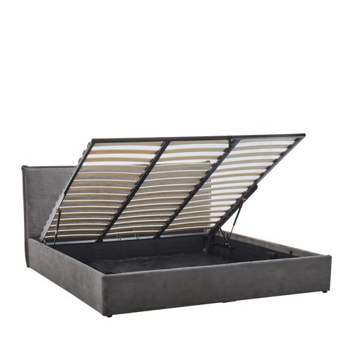 Lit Coffre En Velours Côtelé 180x200cm