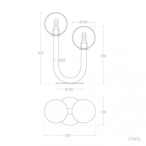 Lampe à Poser En Métal Et Verre