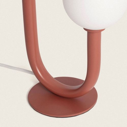 Lampe à Poser En Métal Et Verre