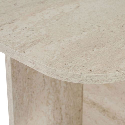 Table Basse Rectangulaire Effet Travertin 120x60cm