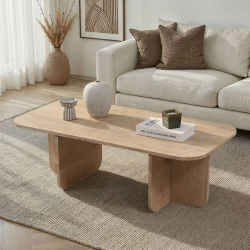 Table Basse Rectangulaire En Bois 120x60cm