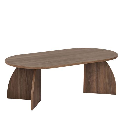 Table Basse Ovale En Bois 120x60cm