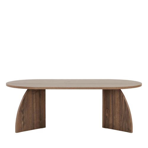 Table Basse Ovale En Bois 120x60cm