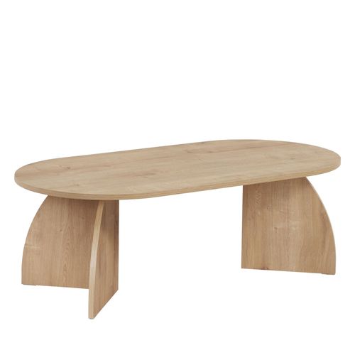 Table Basse Ovale En Bois 120x60cm