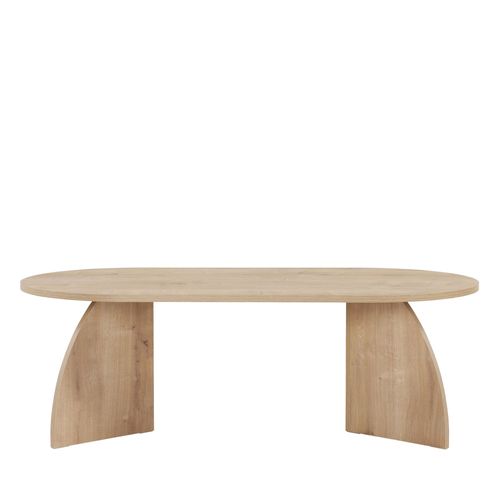 Table Basse Ovale En Bois 120x60cm