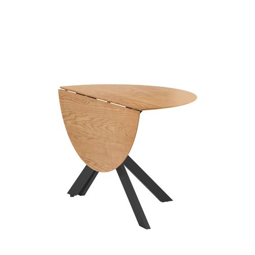 Table à Manger Pliante 4 Personnes Ronde En Bois Et Métal