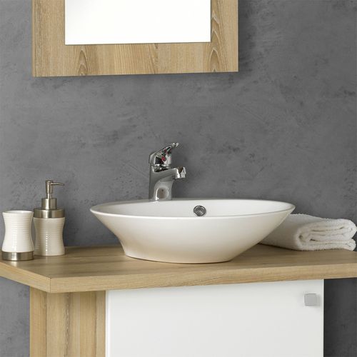 Vasque Ronde à Poser Resibol Ø 45 Cm - Blanc