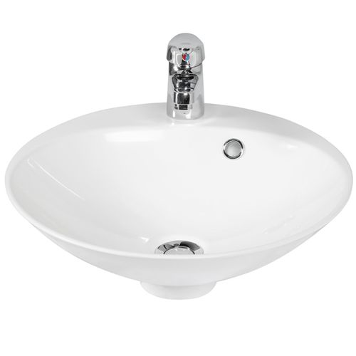 Vasque Ronde à Poser Resibol Ø 45 Cm - Blanc