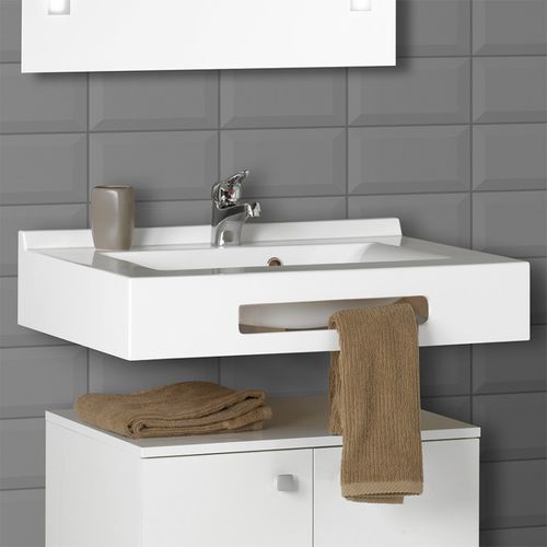 Vasque Suspendue Carrée Evidence 70 Cm - Blanc