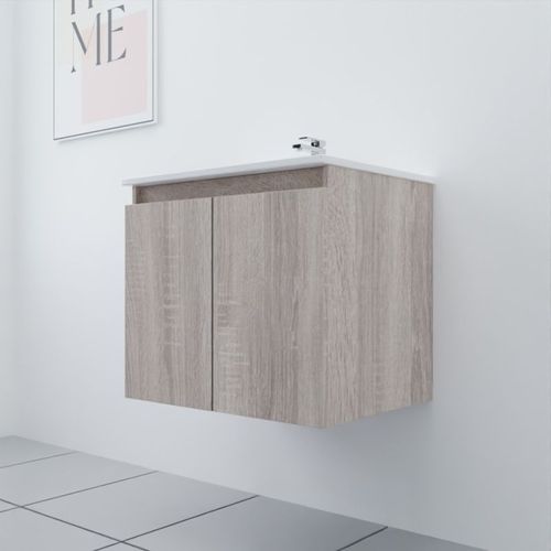 Meuble Salle De Bain Suspendu 70 Cm Proline- Bois- Résine