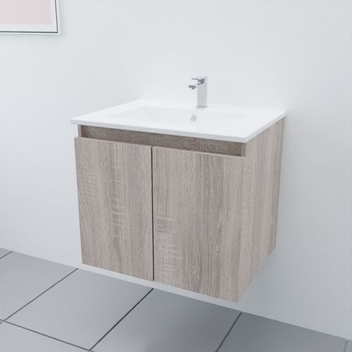 Meuble Salle De Bain Suspendu 70 Cm Proline- Bois- Résine