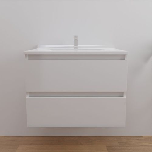 Meuble Salle De Bain Arlequin 70 Cm Blanc
