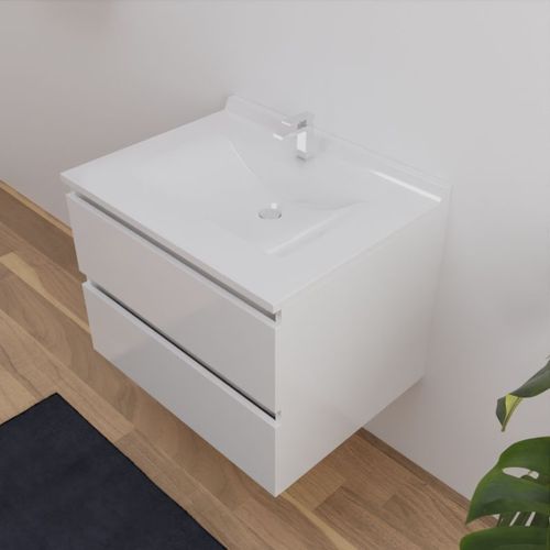 Meuble Salle De Bain Arlequin 70 Cm Blanc