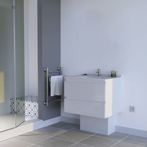 Meuble Salle De Bain Arlequin 70 Cm Blanc