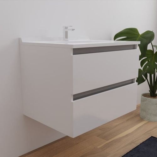 Meuble Salle De Bain Arlequin 70 Cm-blanc-gris