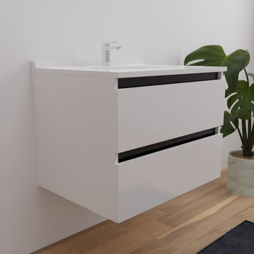 Meuble Salle De Bain Arlequin 70 Cm-blanc-noir