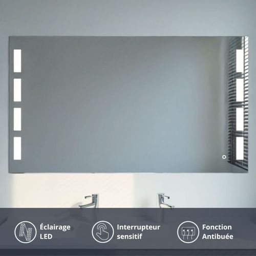 Miroir Lumineux Antibuée Prestige 140x80 Cm