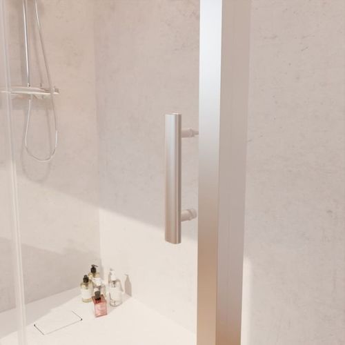 Paroi De Douche D'angle Avec Porte Coulissante + Retour Fixe Nerina - 160x80 Cm