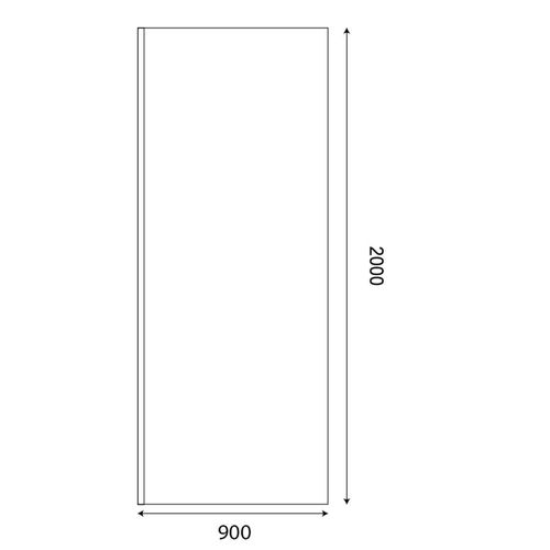 Paroi De Douche 90x200 Cm Fixe Calypso - Verre 8 Mm Anticalcaire