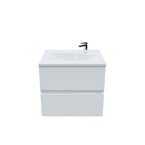 Meuble Salle De Bain Suspendu 60 Cm Rosaly- - Résine