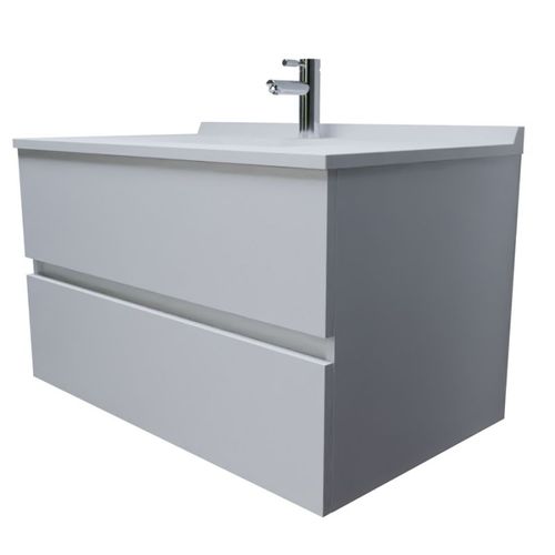 Meuble Vasque L 90cm P 55cm Romy - Blanc Brillant