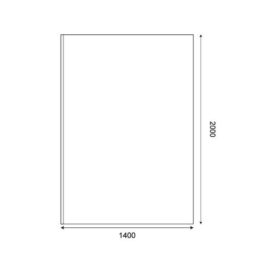Paroi De Douche 140x200 Cm Fixe Calypso - Verre 8 Mm Anticalcaire