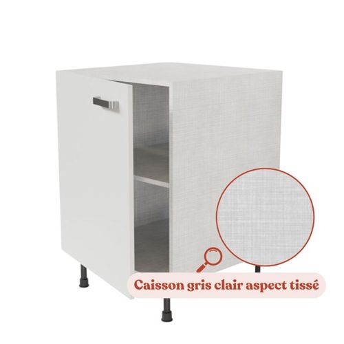 Meuble De Cuisine Bas - 60 Cm - Blanc