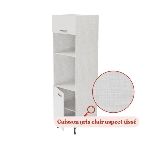 Colonne De Rangement - Encastrements Four Et Micro-ondes - Blanc