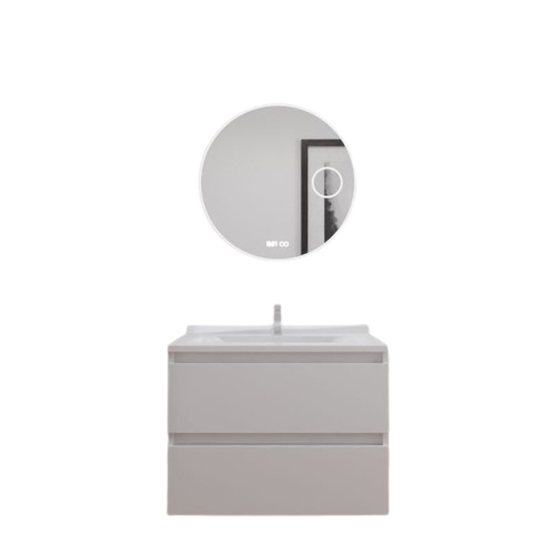 Meuble Salle De Bain Arlequin 70 Cm Avec Miroir Rondinara Blanc