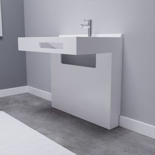 Meuble Lea 90 Cm Plan Vasque Déportée à Droite Suspendu