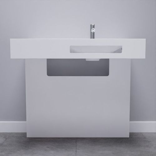 Meuble Lea 90 Cm Plan Vasque Déportée à Droite Suspendu