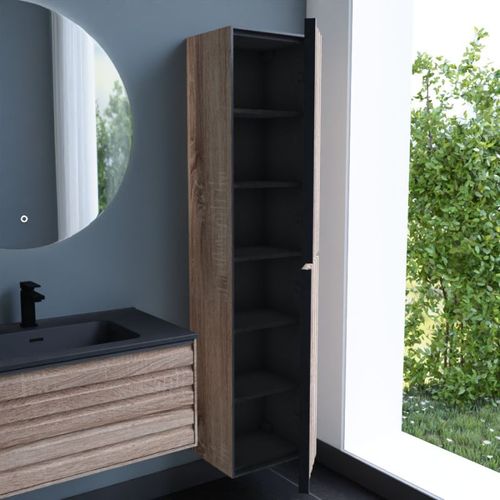 Colonne De Salle De Bain Horizon - Chêne Doré