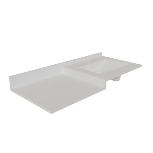 Plan Vasque 120 Cm En Résine 1 Vasque Décentrée - Atoll