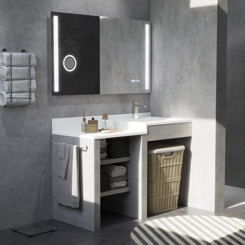 Plan Vasque 120 Cm En Résine 1 Vasque Décentrée - Atoll