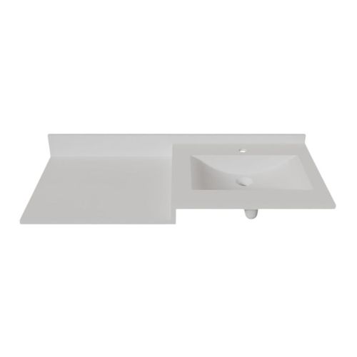 Plan Vasque 120 Cm En Résine 1 Vasque Décentrée - Atoll