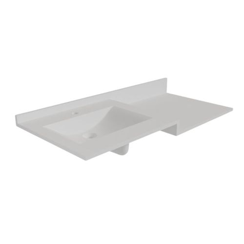Plan Vasque 120 Cm En Résine 1 Vasque Décentrée - Atoll