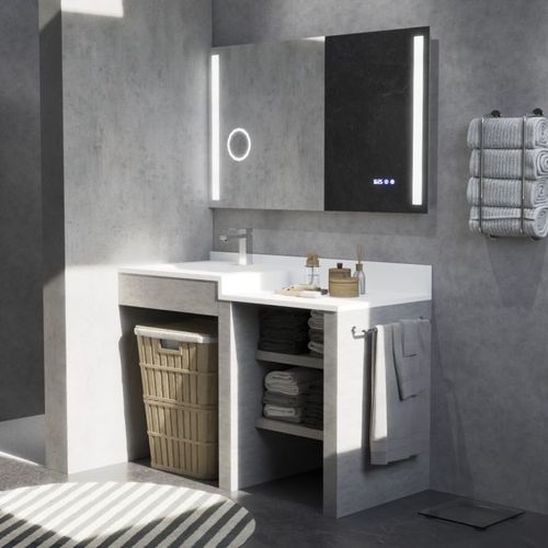 Plan Vasque 120 Cm En Résine 1 Vasque Décentrée - Atoll