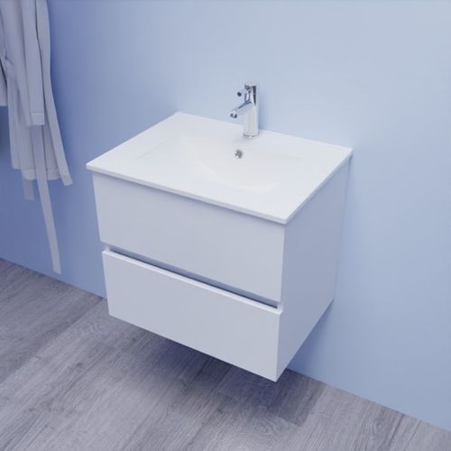 Meuble Salle De Bain Suspendu 60 Cm Rosaly- - Céramique