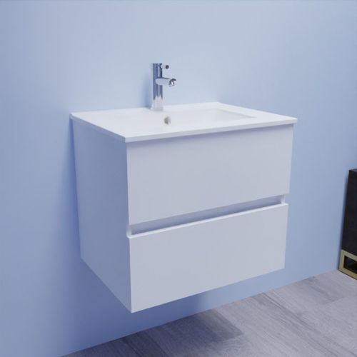 Meuble Salle De Bain Suspendu 60 Cm Rosaly- - Céramique