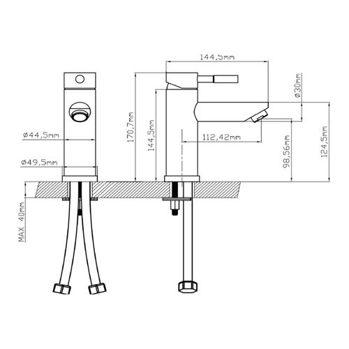 Mitigeur Lavabo Jenny Gold Doré