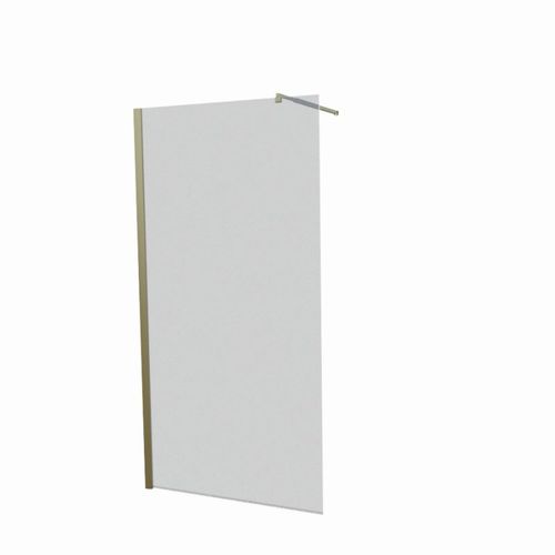 Paroi De Douche Fixe Dorée 100 Cm X 200 Cm Goldy - Verre 8 Mm