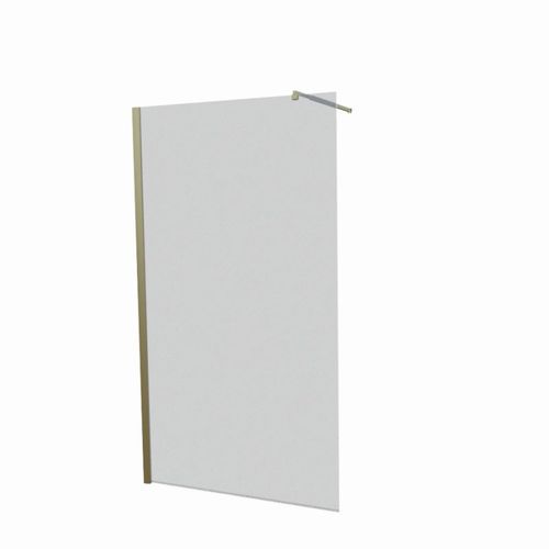 Paroi De Douche Fixe Dorée 110 Cm X 200 Cm Goldy - Verre 8 Mm