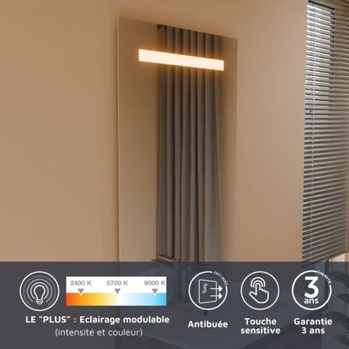 Meuble Vasque Altea 70 Cm Avec Miroir LED Eleg Plus Et Caisson Roulant - Cambrian Oak