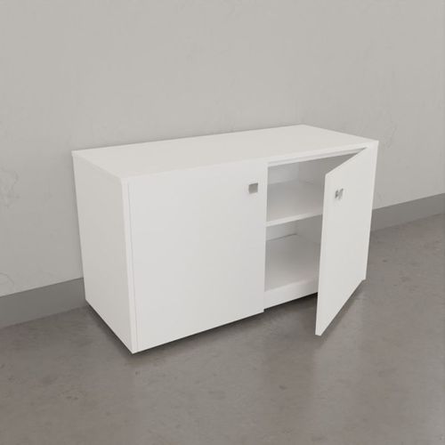 Meuble Vasque Pmr Epure 90 Cm Avec Miroir LED Elégance Et Caisson Roulant - Blanc Brillant